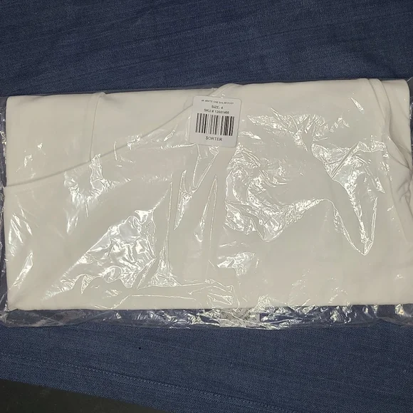 WHITE ONE SHOULDER FOXY TOP - Picture 2 of 4